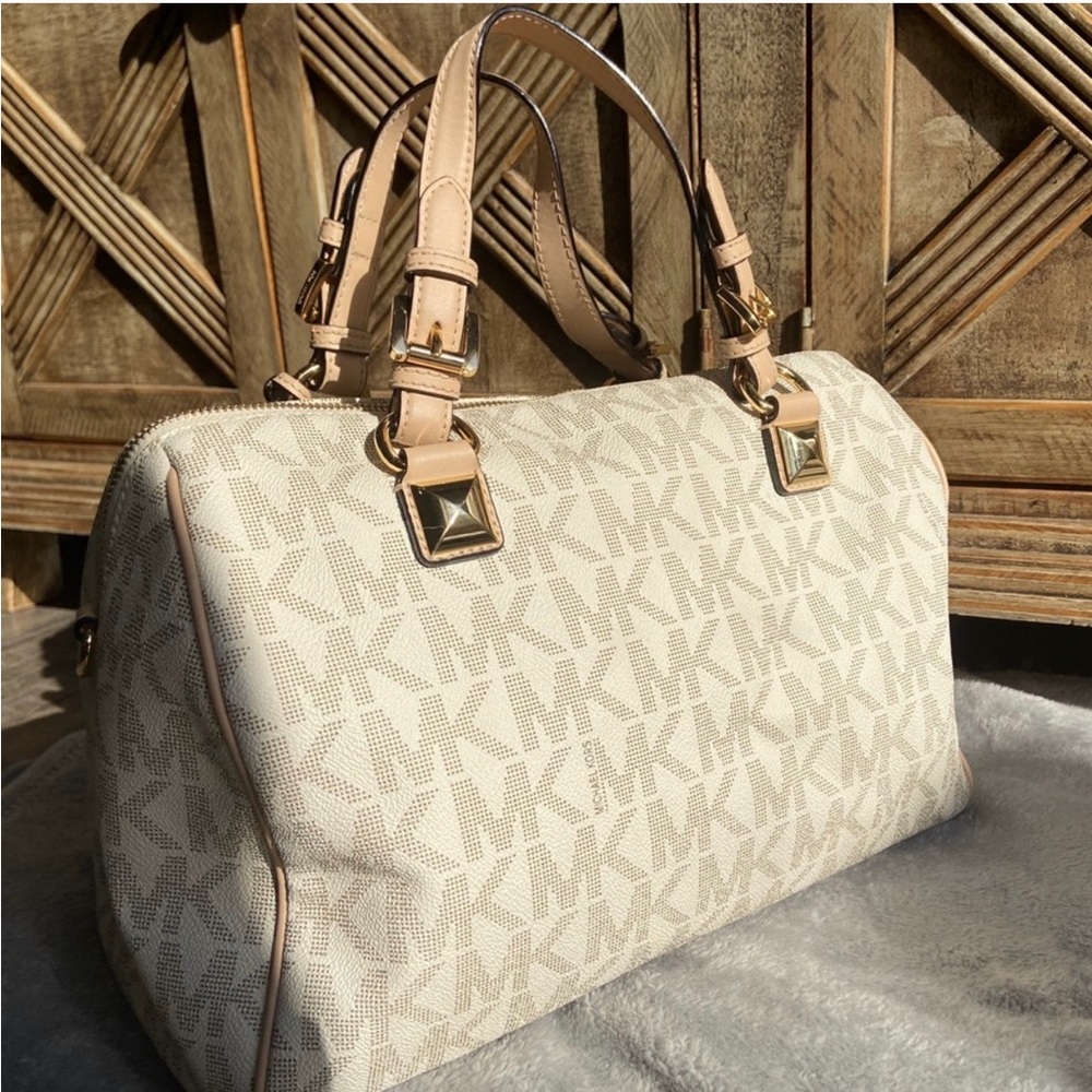 Michael Kors Cream Satchel Bag